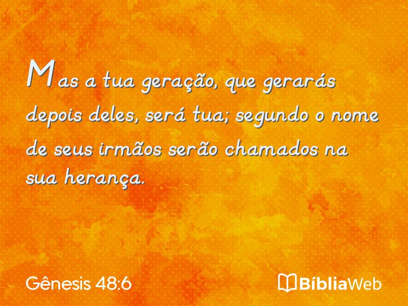 Gênesis 48:6 em imagem para compartilhar