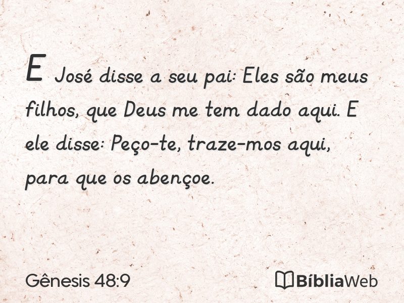 Gênesis 48:9 em imagem para compartilhar