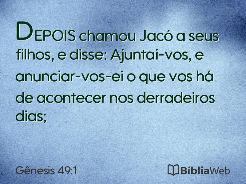 Gênesis 49:1 em imagem para compartilhar