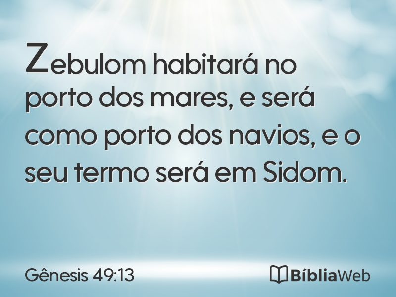 Gênesis 49:13 em imagem para compartilhar