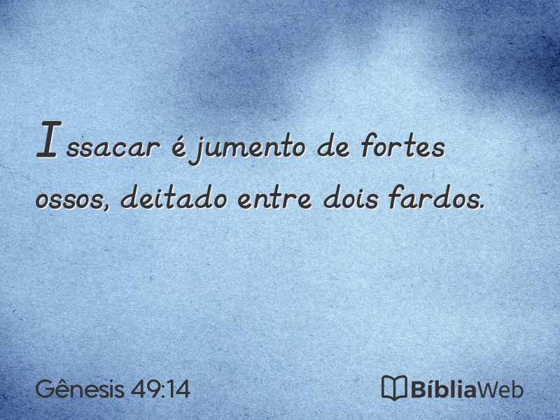 Gênesis 49:14 em imagem para compartilhar