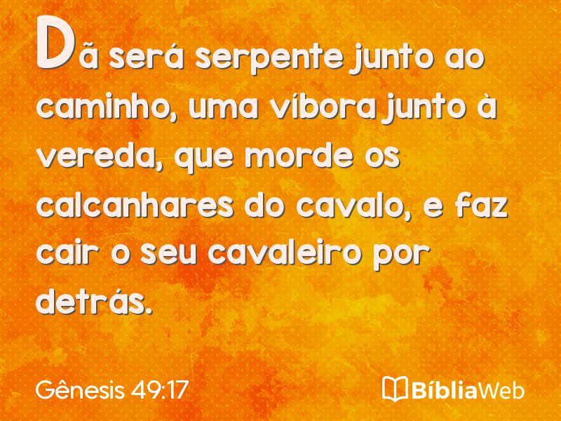Gênesis 49:17 em imagem para compartilhar