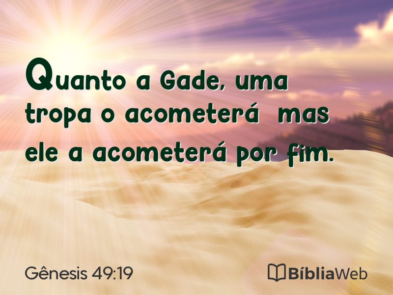 Gênesis 49:19 em imagem para compartilhar