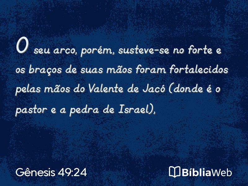 Gênesis 49:24 em imagem para compartilhar