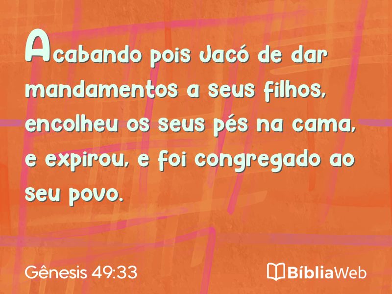 Gênesis 49:33 em imagem para compartilhar