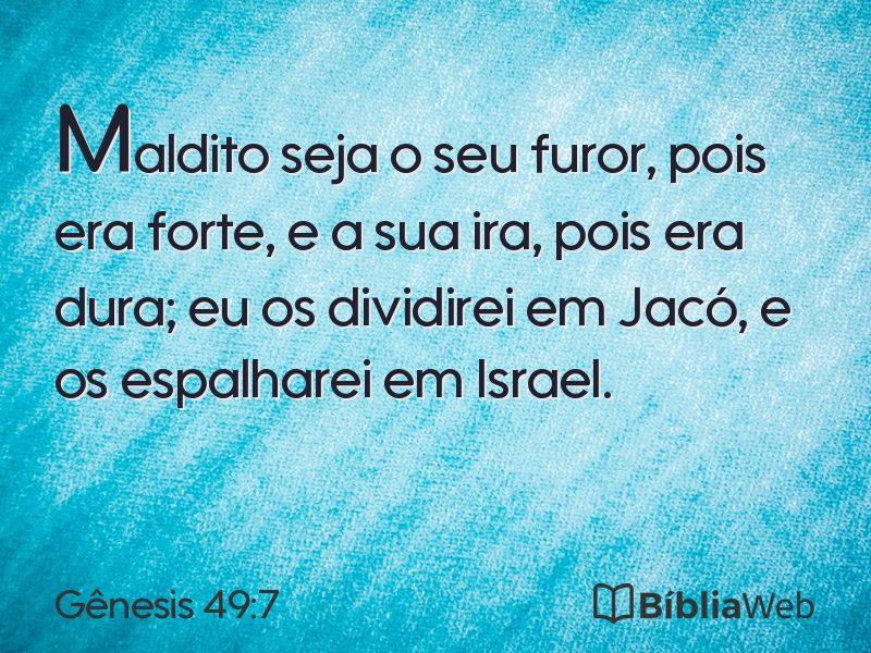 Gênesis 49:7 em imagem para compartilhar