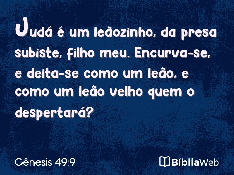 Gênesis 49:9 em imagem para compartilhar