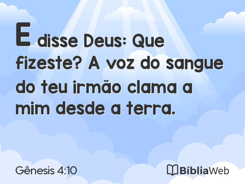 Gênesis 4:10 em imagem para compartilhar