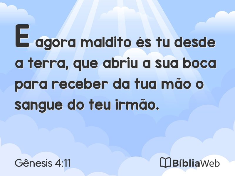 Gênesis 4:11 em imagem para compartilhar