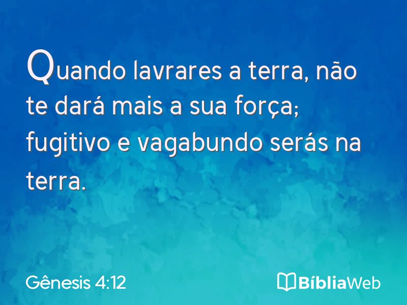 Gênesis 4:12 em imagem para compartilhar