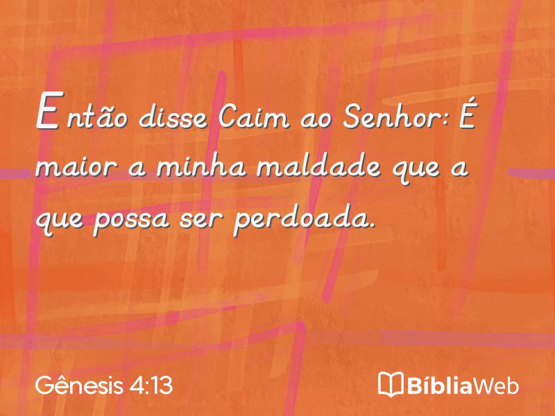 Gênesis 4:13 em imagem para compartilhar