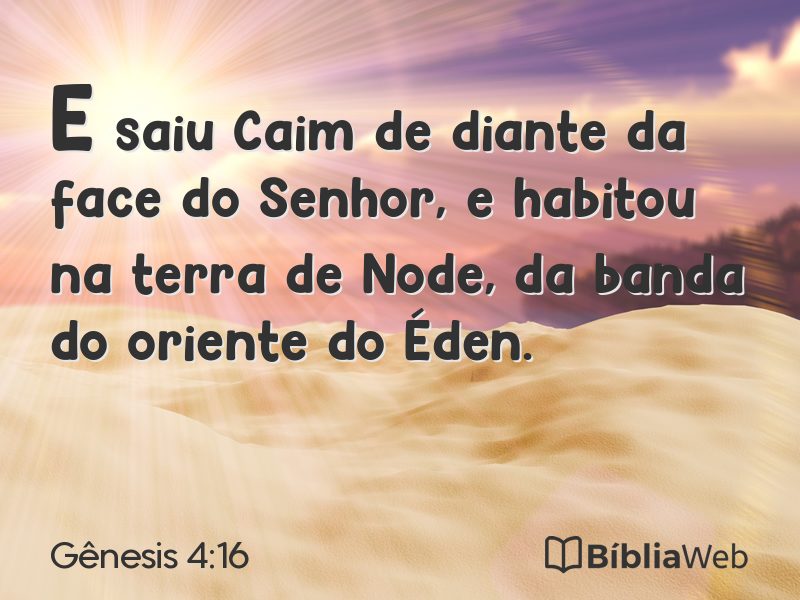 Gênesis 4:16 em imagem para compartilhar