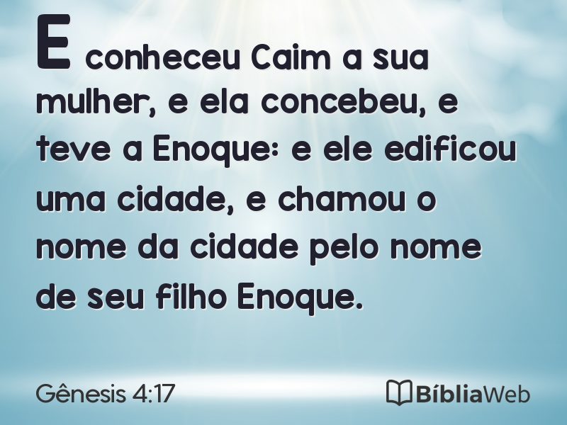 Gênesis 4:17 em imagem para compartilhar