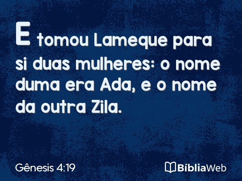 Gênesis 4:19 em imagem para compartilhar