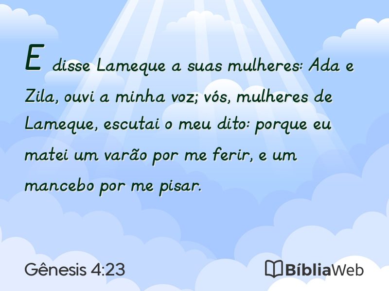 Gênesis 4:23 em imagem para compartilhar
