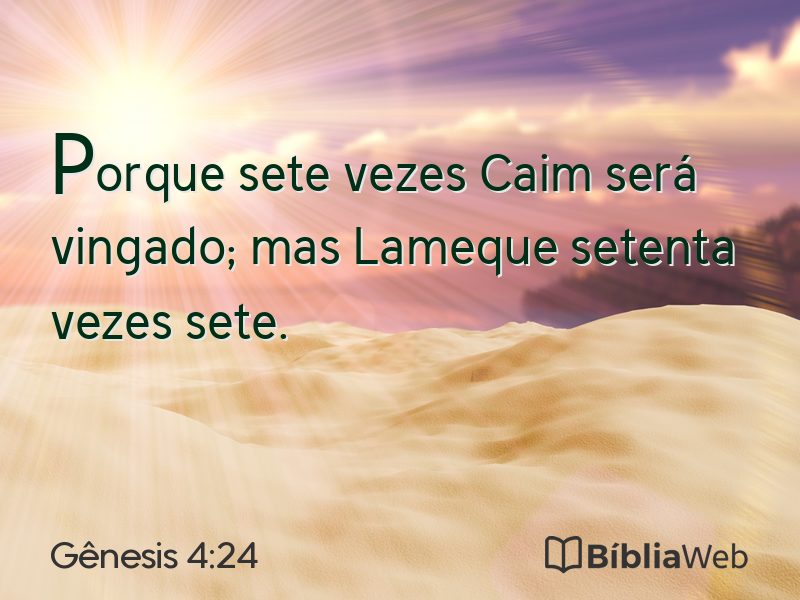 Gênesis 4:24 em imagem para compartilhar