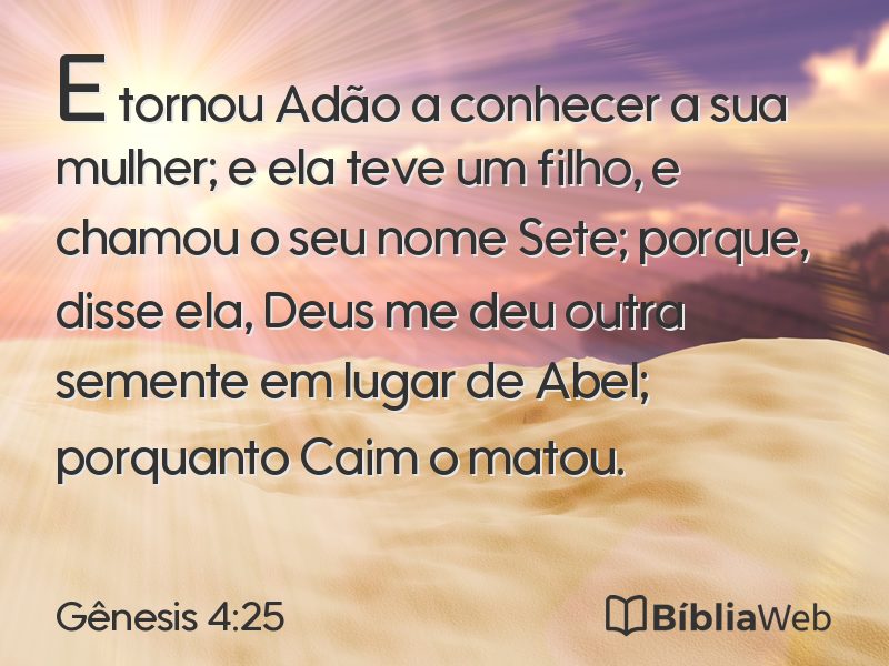 Gênesis 4:25 em imagem para compartilhar