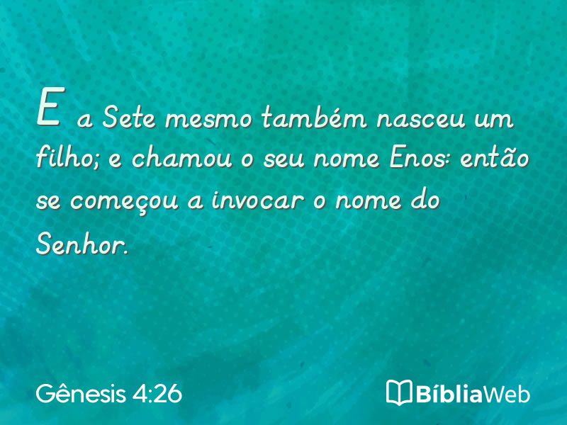 Gênesis 4:26 em imagem para compartilhar