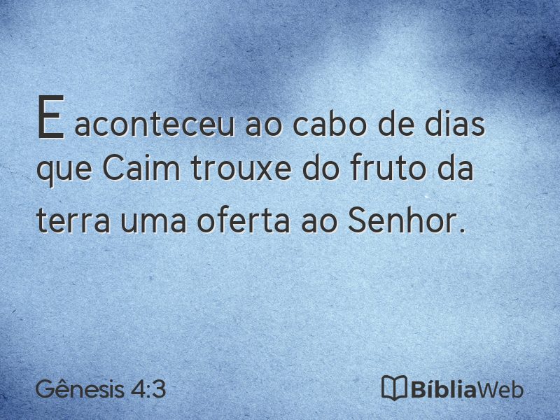 Gênesis 4:3 em imagem para compartilhar