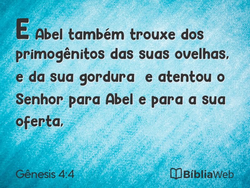 Gênesis 4:4 em imagem para compartilhar