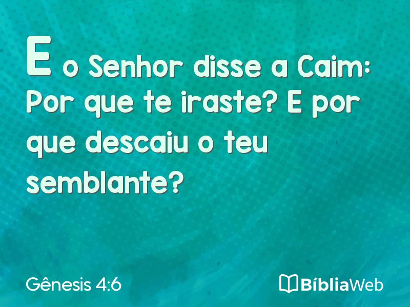 Gênesis 4:6 em imagem para compartilhar
