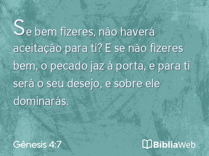 Gênesis 4:7 em imagem para compartilhar