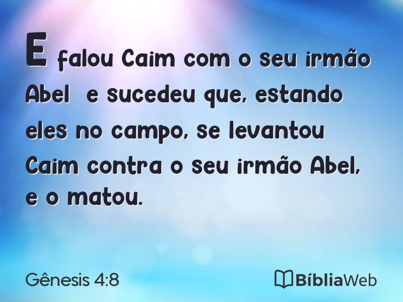 Gênesis 4:8 em imagem para compartilhar