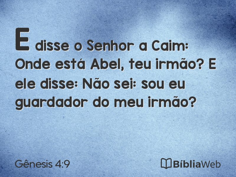 Gênesis 4:9 em imagem para compartilhar