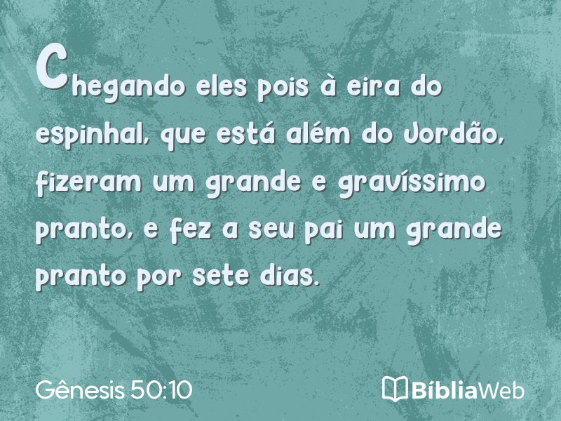 Gênesis 50:10 em imagem para compartilhar