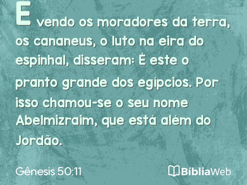 Gênesis 50:11 em imagem para compartilhar