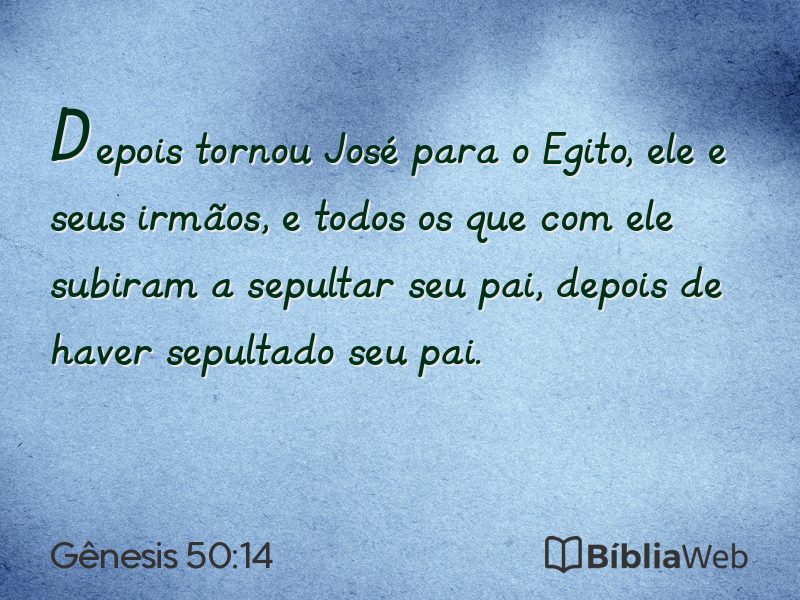 Gênesis 50:14 em imagem para compartilhar