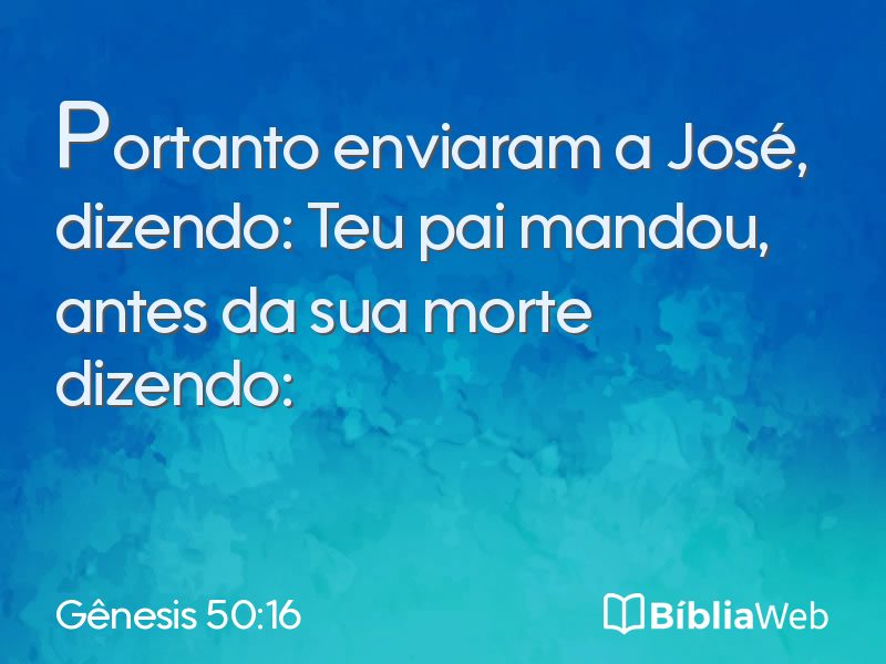Gênesis 50:16 em imagem para compartilhar