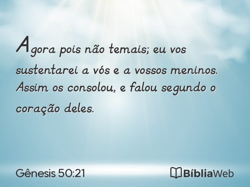 Gênesis 50:21 em imagem para compartilhar
