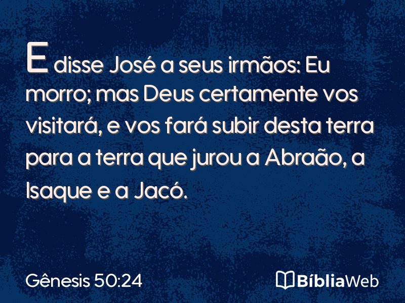 Gênesis 50:24 em imagem para compartilhar