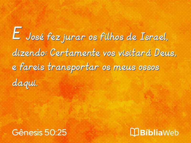 Gênesis 50:25 em imagem para compartilhar