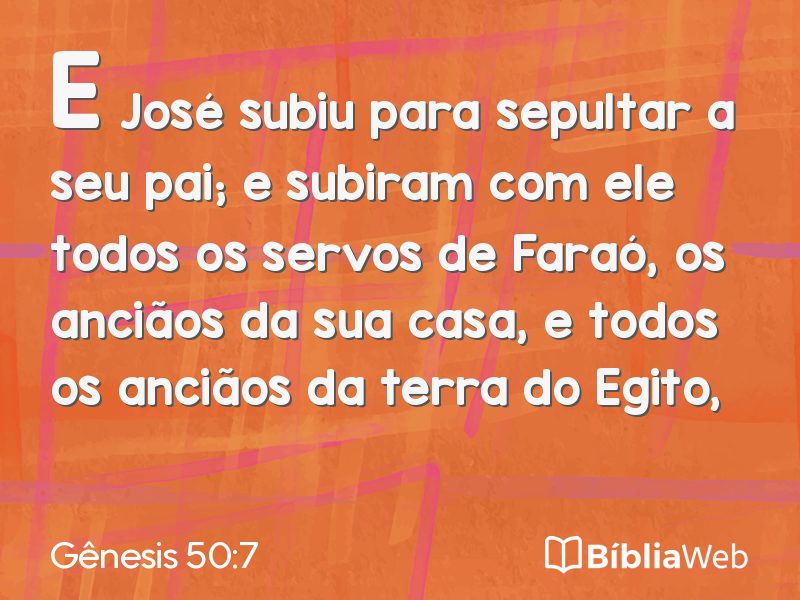Gênesis 50:7 em imagem para compartilhar