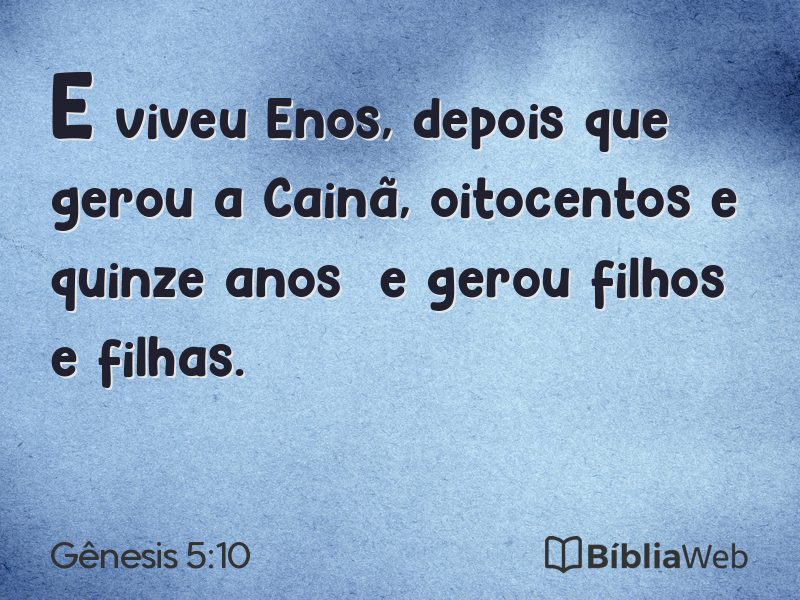 Gênesis 5:10 em imagem para compartilhar