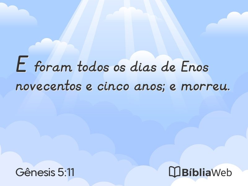 Gênesis 5:11 em imagem para compartilhar
