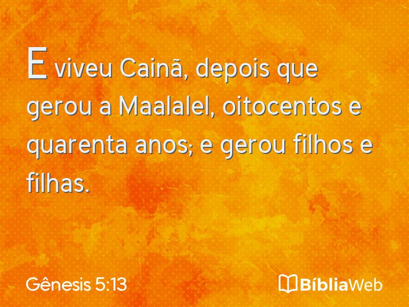 Gênesis 5:13 em imagem para compartilhar