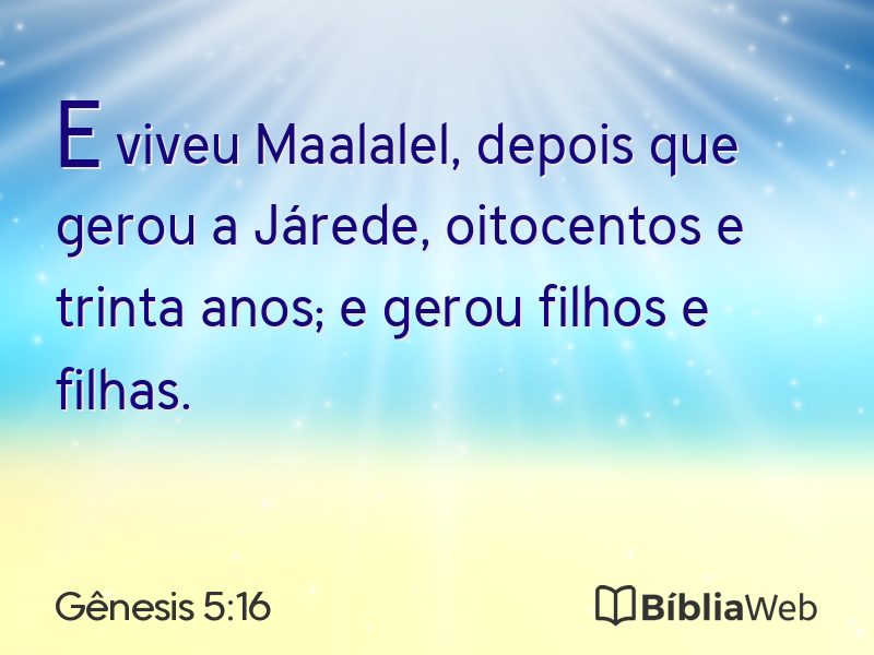 Gênesis 5:16 em imagem para compartilhar