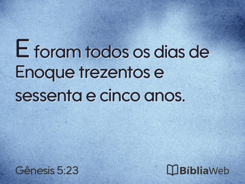 Gênesis 5:23 em imagem para compartilhar