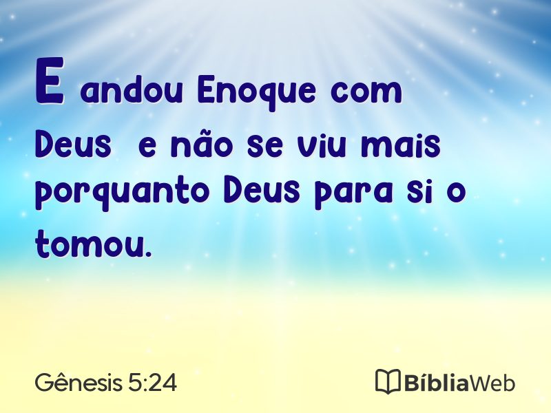 Gênesis 5:24 em imagem para compartilhar