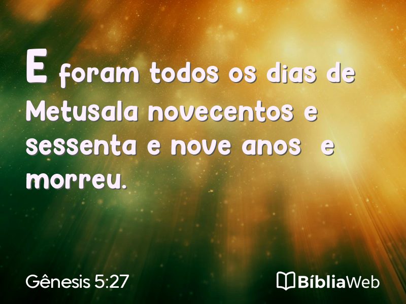 Gênesis 5:27 em imagem para compartilhar