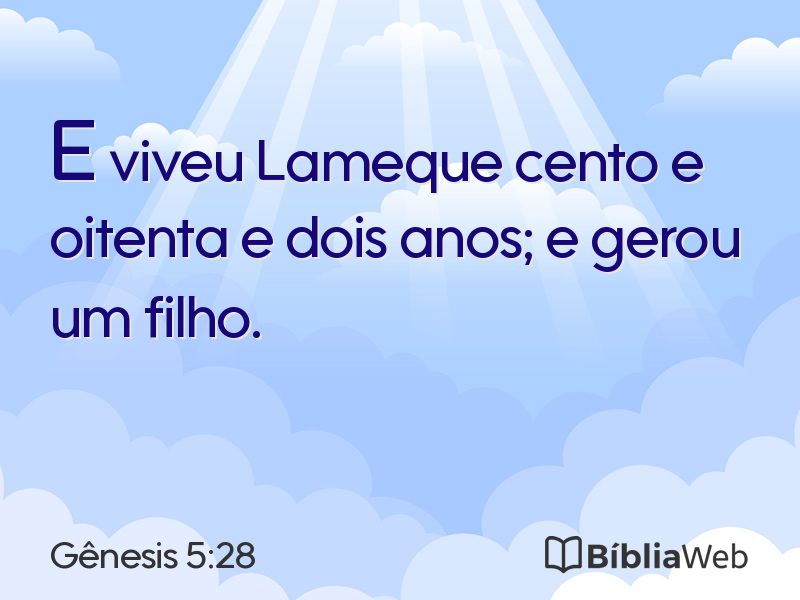 Gênesis 5:28 em imagem para compartilhar