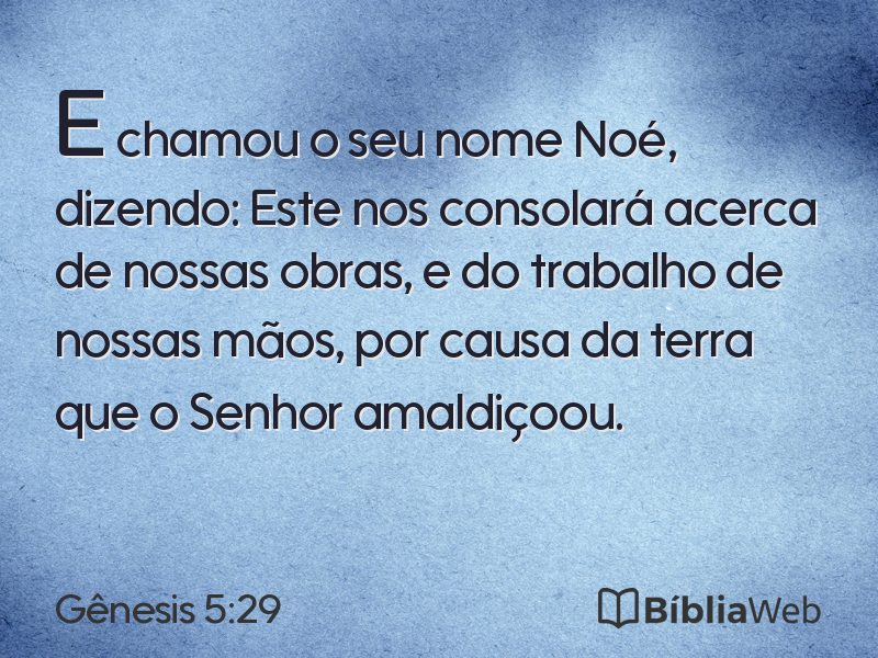 Gênesis 5:29 em imagem para compartilhar