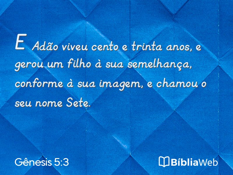 Gênesis 5:3 em imagem para compartilhar