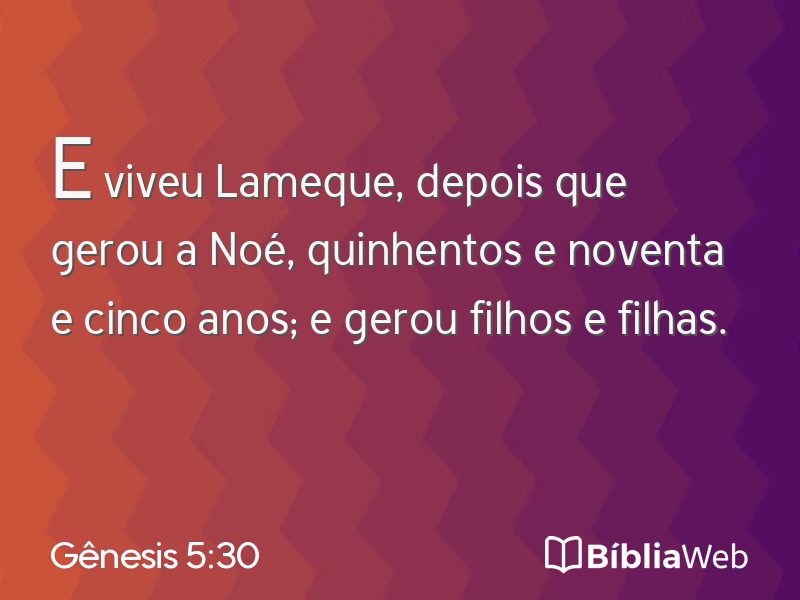 Gênesis 5:30 em imagem para compartilhar