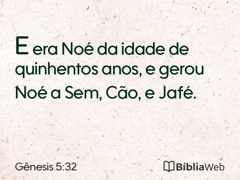 Gênesis 5:32 em imagem para compartilhar