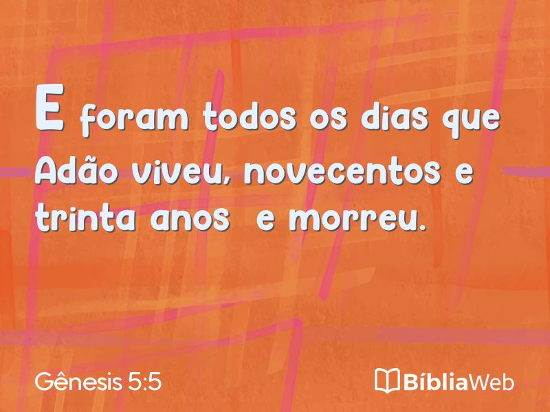 Gênesis 5:5 em imagem para compartilhar