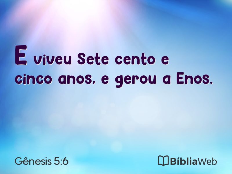 Gênesis 5:6 em imagem para compartilhar
